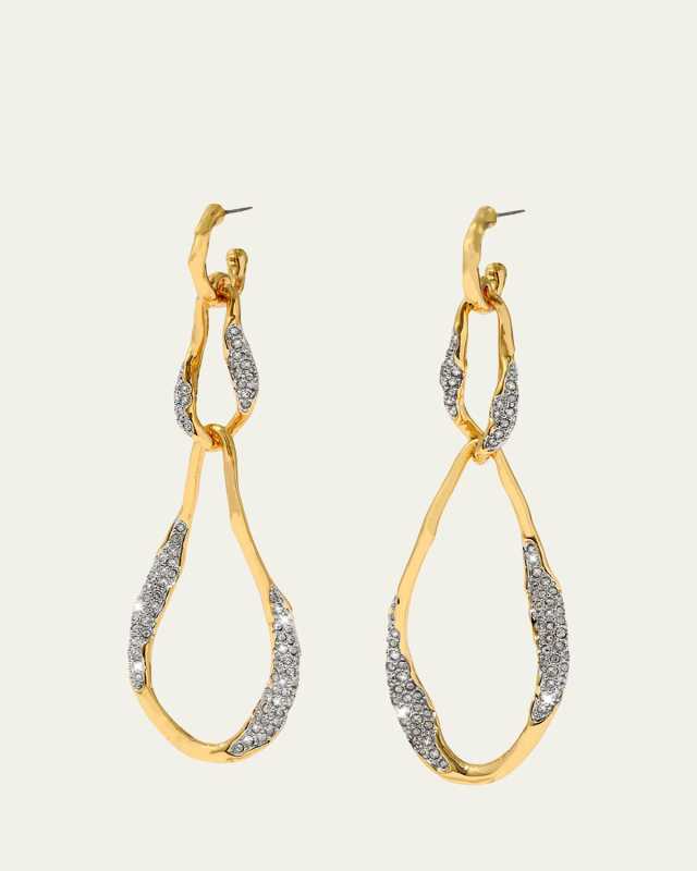 Solanales Crystal Linear Link Earrings